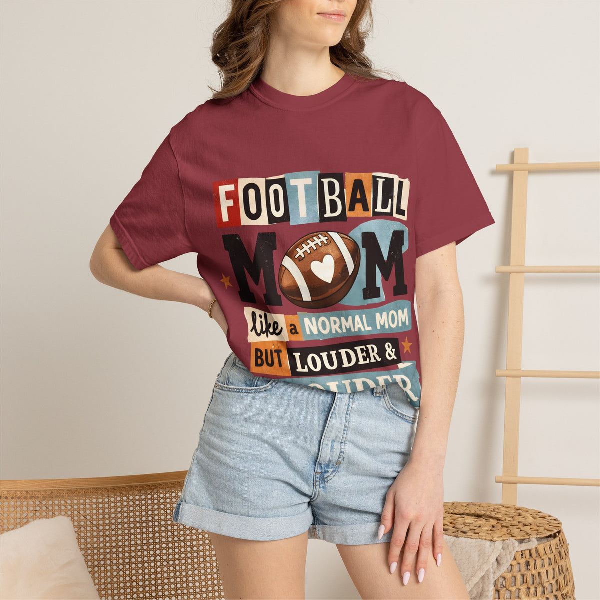 Football Mom T-Shirt — "Like a Normal Mom but Louder & Prouder"