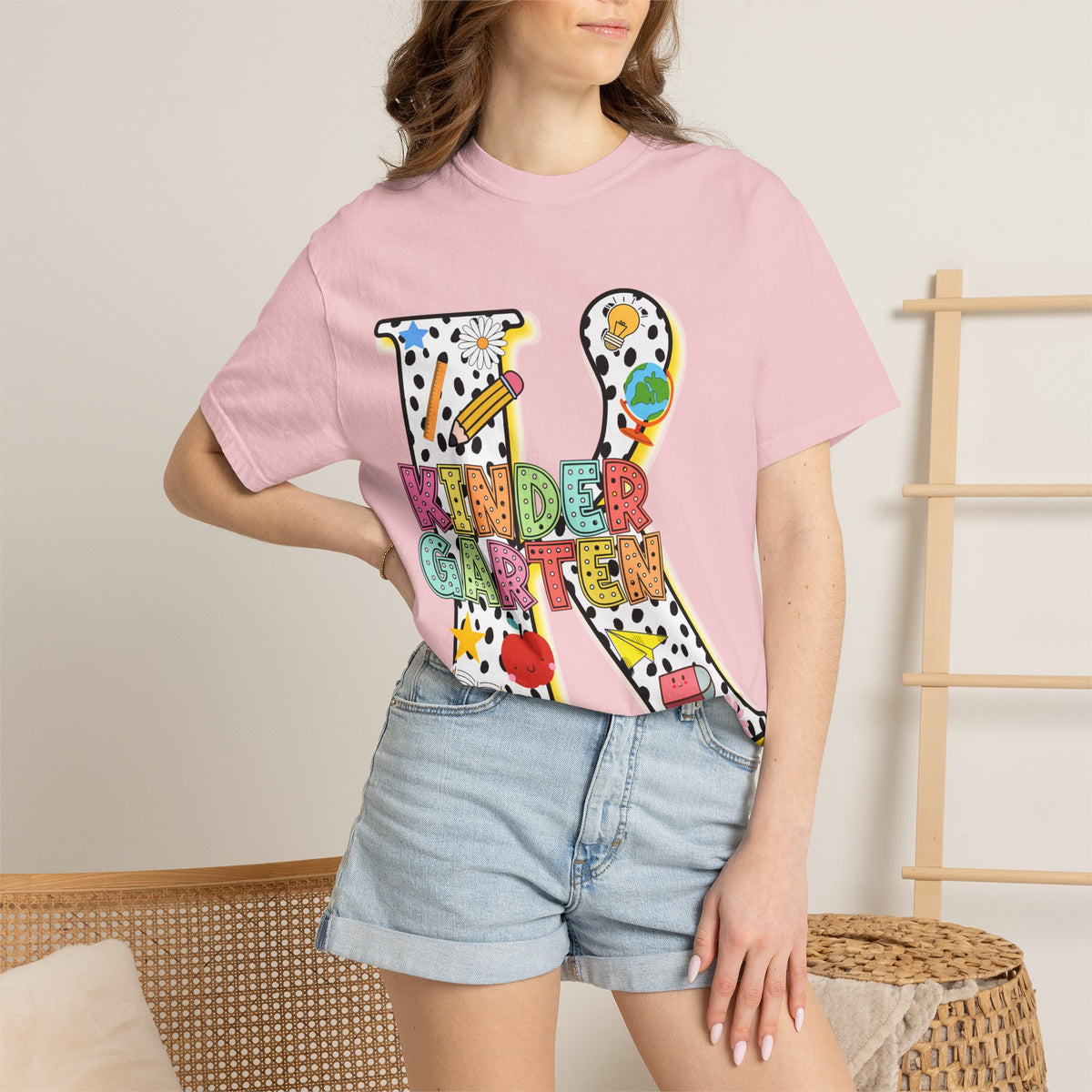 Kindergarten Letter T-Shirt — Cute School Teacher & Student Back-to-School Tee