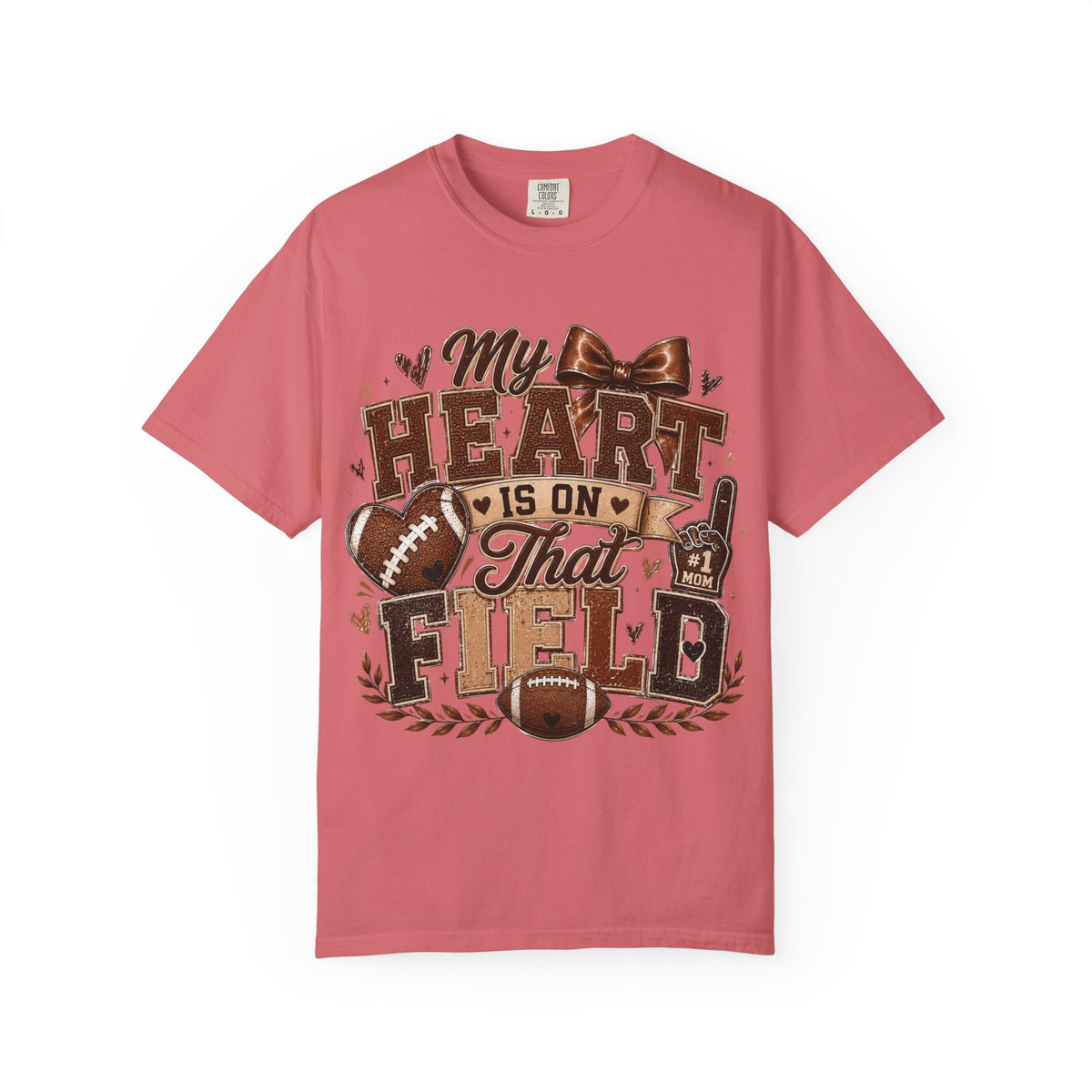 Football Mom/Dad T-Shirt — “My Heart Is On That Field” Fan Tee