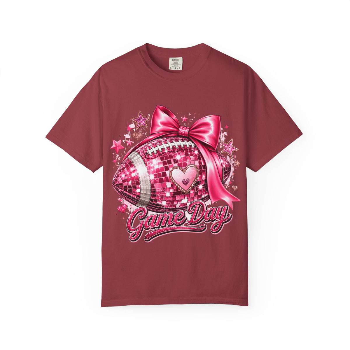 Game Day Pink Football T-Shirt — Sparkle Bow 'Game Day' Tee