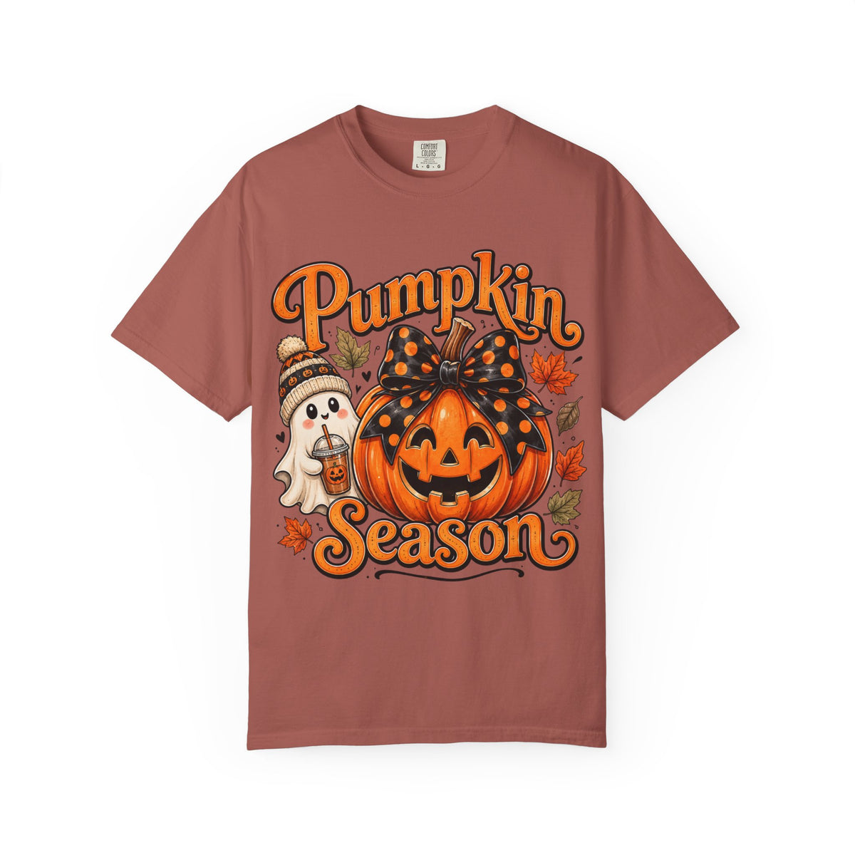Pumpkin Season T-Shirt — Cute Jack-O’-Lantern & Ghost Fall Tee