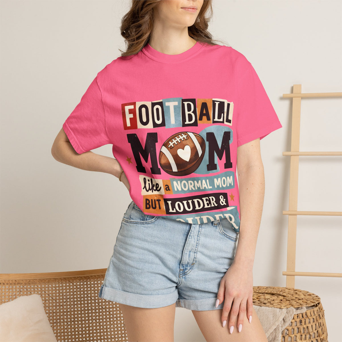 Football Mom T-Shirt — "Like a Normal Mom but Louder & Prouder"