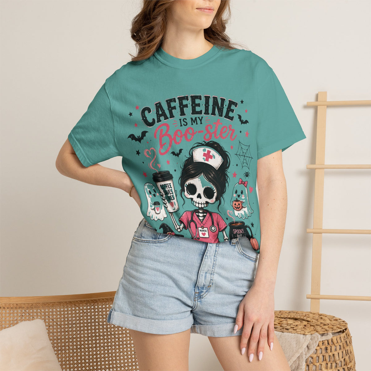 Caffeine Is My Boo-ster Halloween T-Shirt