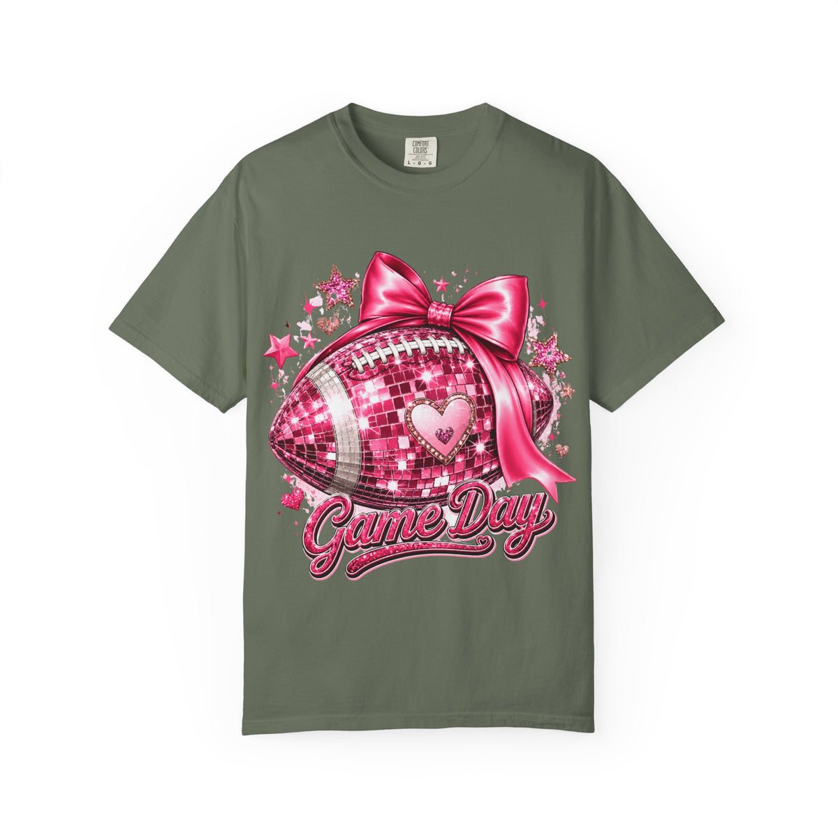 Game Day Pink Football T-Shirt — Sparkle Bow 'Game Day' Tee
