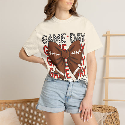 Game Day Football Bow T-Shirt