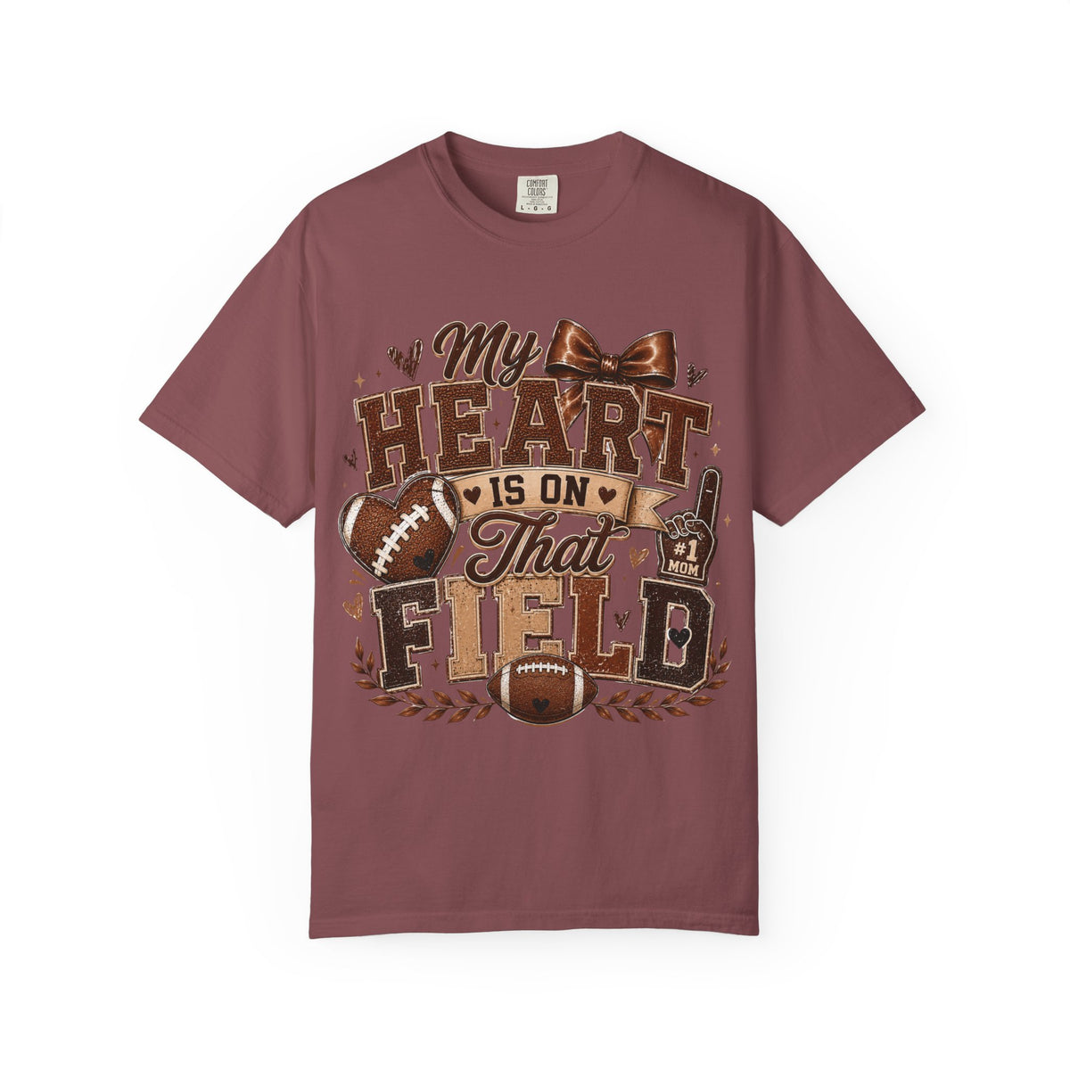 Football Mom/Dad T-Shirt — “My Heart Is On That Field” Fan Tee