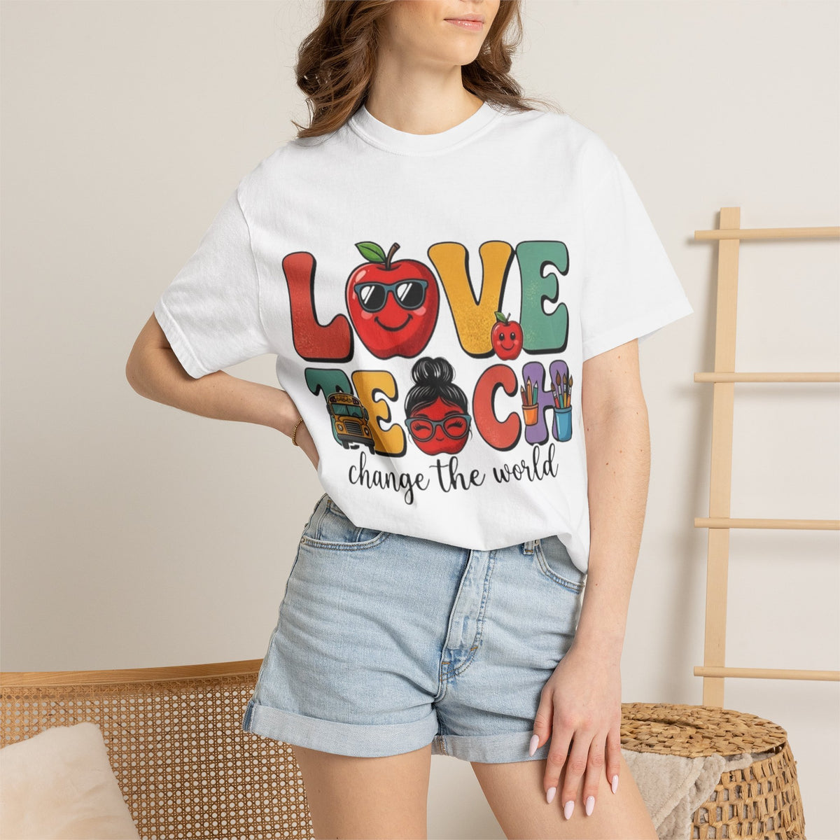Love Teach "Change the World" Teacher T-Shirt