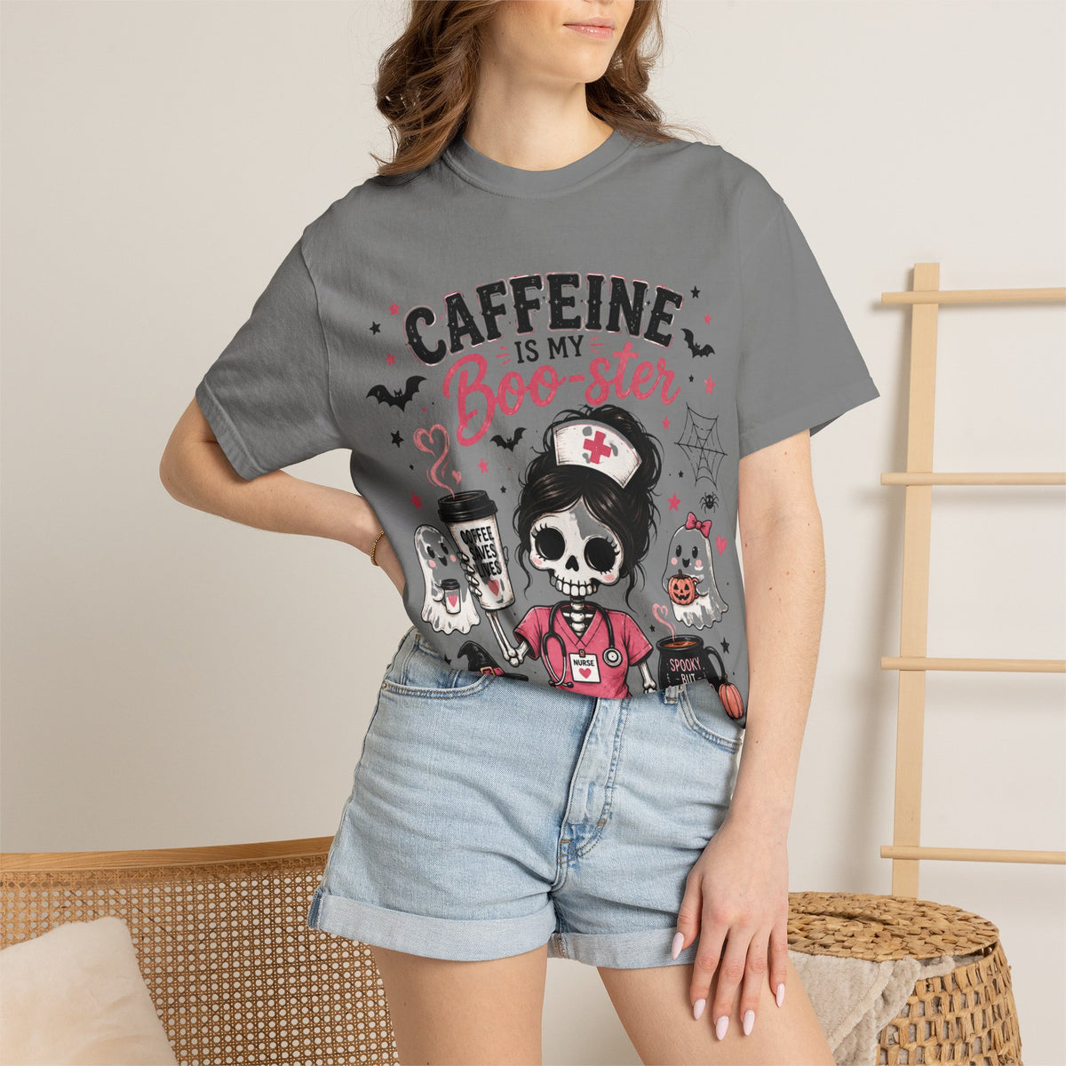Caffeine Is My Boo-ster Halloween T-Shirt