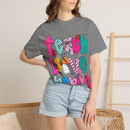 Teach Love Inspire T-Shirt — Colorful Teacher Appreciation Tee