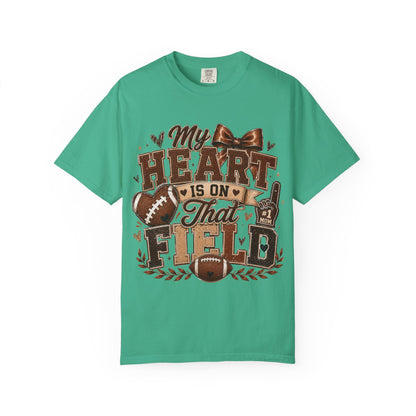 Football Mom/Dad T-Shirt — “My Heart Is On That Field” Fan Tee