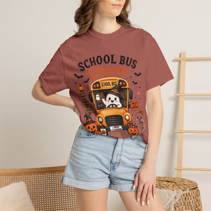 School Bus Driver Halloween T‑Shirt — "Making Every Ride a Little Less Spooky"