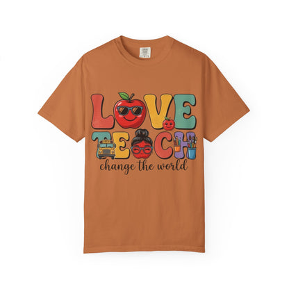 Love Teach "Change the World" Teacher T-Shirt