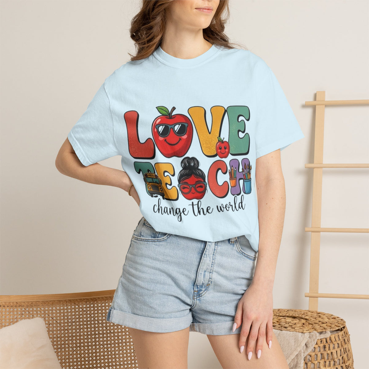 Love Teach "Change the World" Teacher T-Shirt