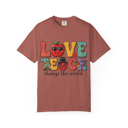 Love Teach "Change the World" Teacher T-Shirt