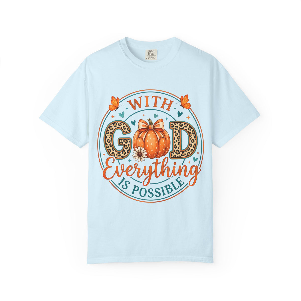 "With God Everything Is Possible" Pumpkin Fall T-Shirt