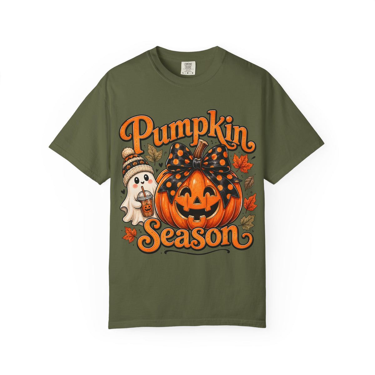 Pumpkin Season T-Shirt — Cute Jack-O’-Lantern & Ghost Fall Tee