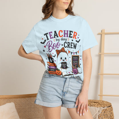 Teacher by Day Boo Crew T-Shirt — Halloween Teacher Tee