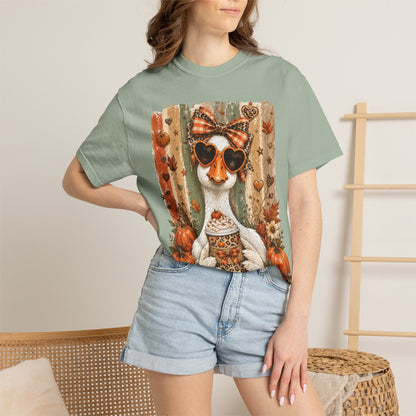 Fall Cat Pumpkin Tee – Cute Autumn Cat with Pumpkin Spice Latte T-Shirt