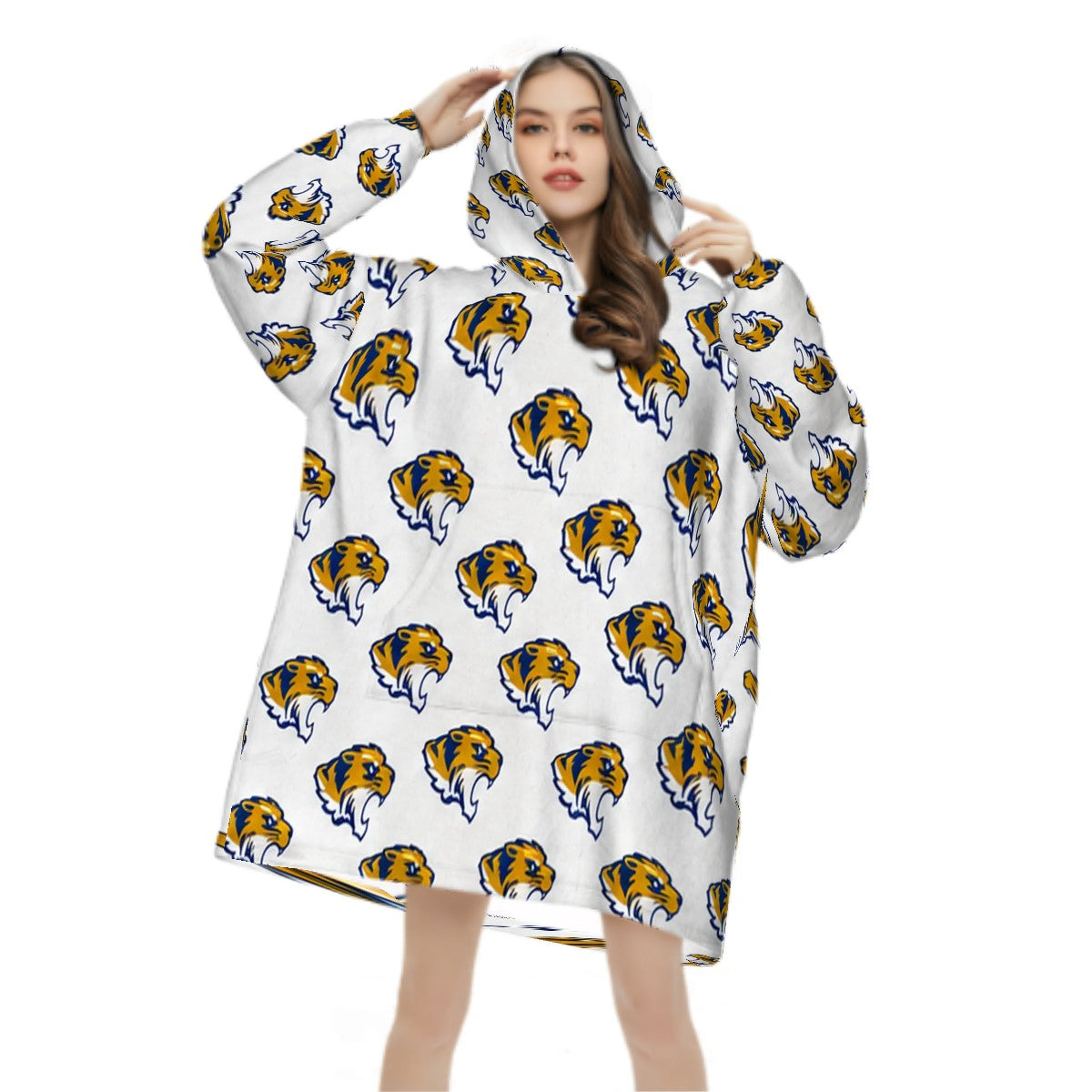 Adult Blanket Hoodie Customized to your school
