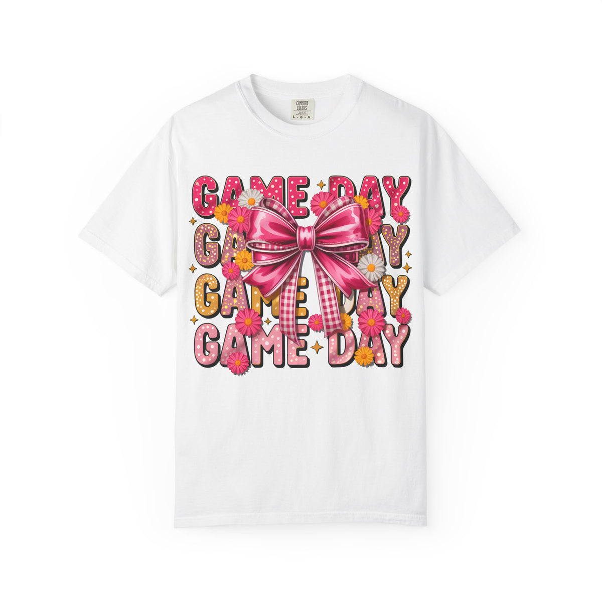 Game Day T-Shirt — Pink Bow Cheer Graphic Tee