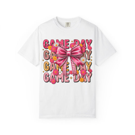 Game Day T-Shirt — Pink Bow Cheer Graphic Tee