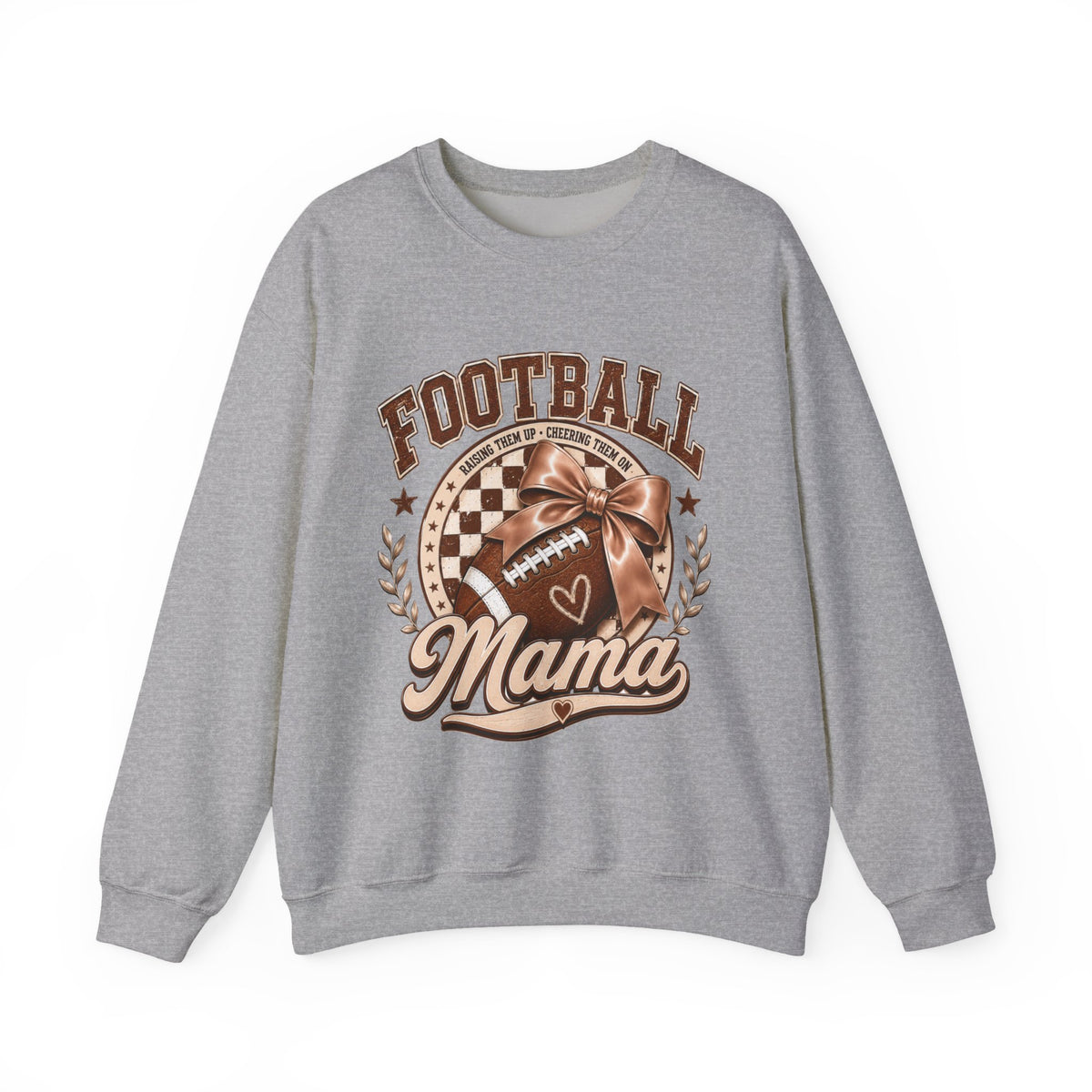 Football Mama Sweatshirt — Vintage Brown Football Mom Crewneck
