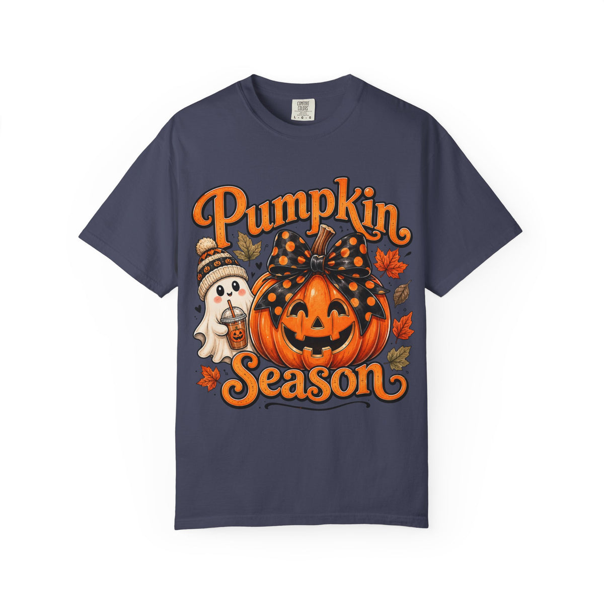 Pumpkin Season T-Shirt — Cute Jack-O’-Lantern & Ghost Fall Tee