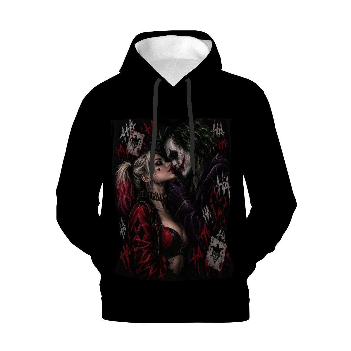 Mens Hoodie with Pockets Customized Services Harley Joker Harley
