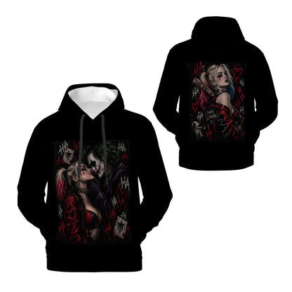 Mens Hoodie with Pockets Customized Services Harley Joker Harley
