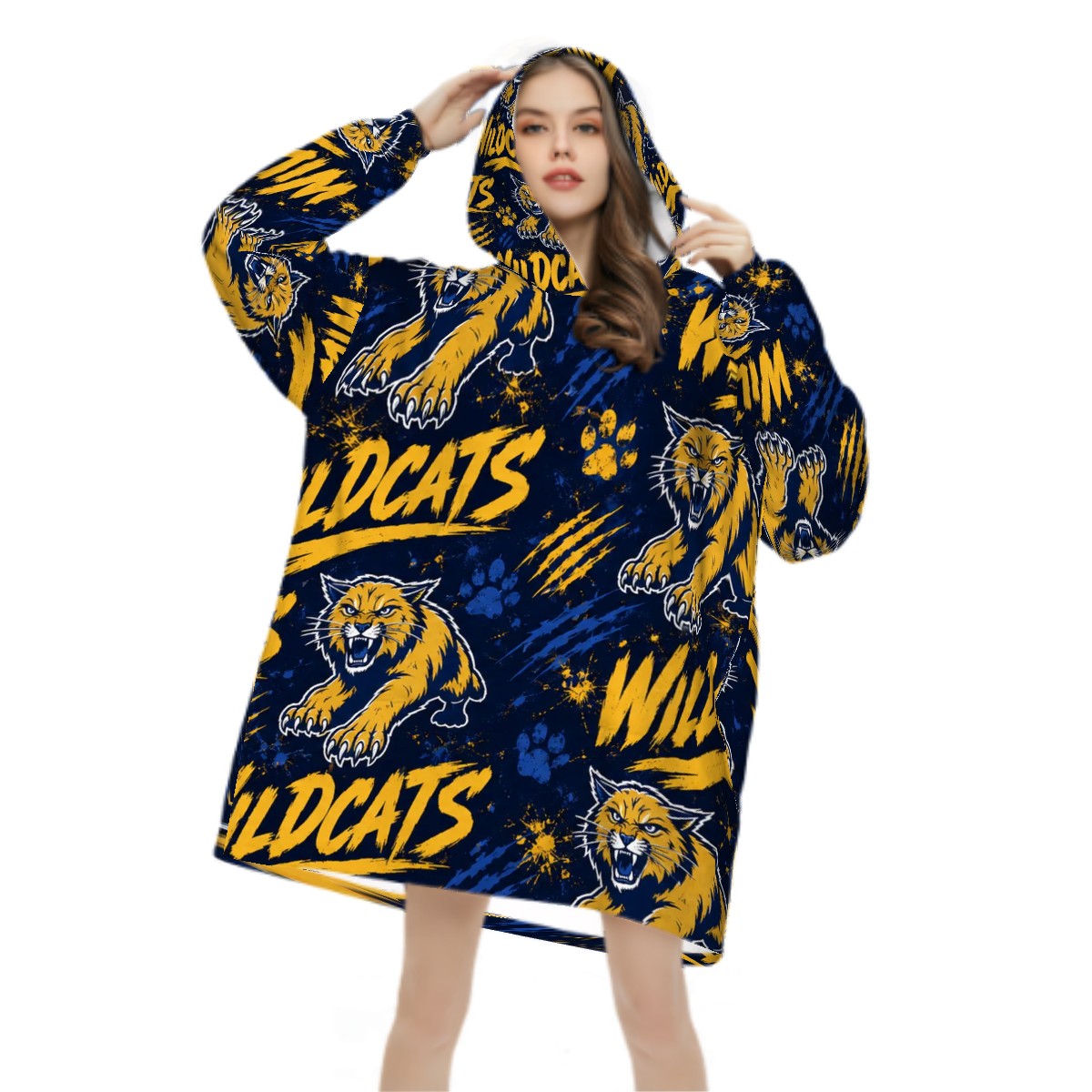 Adult Blanket Hoodie Customized to school