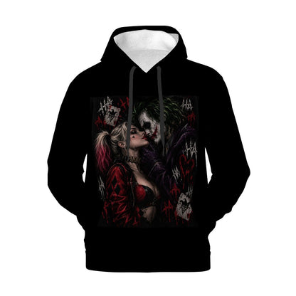 Mens Hoodie with Pockets Customized Services Joker Harley Joker Harley Joker